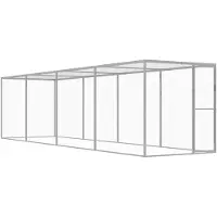 vidaXL Kattenkooi 6x1,5x1,5 m gegalvaniseerd staal