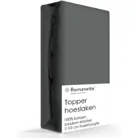 Romanette Topper Hoeslaken Romanette Antraciet (Katoen)