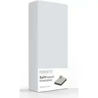 Romanette Split Topper Hoeslaken Zilver (Katoen)-180 x 210 cm