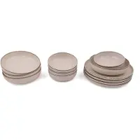 Hermia Concept 12-delige serviesset Loods | porselein wit 24x24x2 cm serviessets | NADUVI