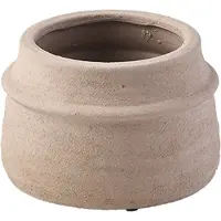 D&M Deco Bloempot Chive Wit-Beige D 18 cm H 13 cm Opening 11.5cm