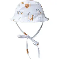 Swim Essentials zonnehoed met all over print wit/blauw/bruin Jongens Polyester - maat 2-4 jr