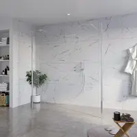 FortiFura Galeria Vrijstaande Inloopdouche - 180x200cm - Helder - antikalk - 8mm veiligheidsglas - 2 zijwanden 30cm - wandsteunen en hoekprofielen - Chroom SW927766 2x/SW797920/SW797909 2x/SW358024 2x