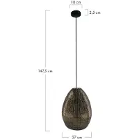 Dijk Natural Collections DKNC - Hanglamp Pretoria - Metaal - 37x37x47.5cm - Zwart