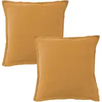 Matt & Rose Set Kussenslopen Karamel - 65 x 65 cm - 100% Linnen