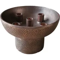 Casa Vivante Dakota Kandelaar - H14 x Ø21 cm - Aluminium - Antiek Koper