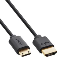 InLine Mini HDMI - HDMI kabel | Slimline | HDMI2.1 (8K 60Hz + HDR) | koper | 2 meter
