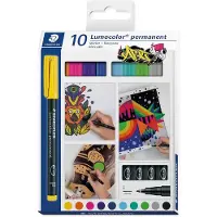 Staedtler Lumocolor Permanentmarker Fijn Ronde punt Kleurenassortiment 10 Stuks