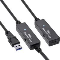 InLine USB 3.2 Gen.1 actieve verlengkabel, USB-A stekker naar USB-C connector, 10 meter