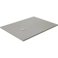 Luca Varess Classy douchebak 120 x 90 cm composietmarmer mat lichtgrijs rock structuur