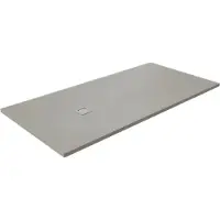 Luca Varess Classy douchebak 180 x 90 cm composietmarmer mat lichtgrijs rock structuur