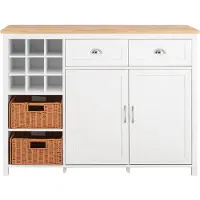SoBuy Îlot de Cuisine KNL05-W, 120x56x90 cm