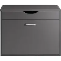 SoBuy Schoenenkast met Zitvlak - 1 Lade - Max. 120 kg - 60 x 30 x 50 cm - Zwart