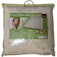 Zydante Home Visco Soja De Luxe Hoofdkussen Linea Pura - Wit - 50x30x9cm