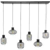 Hoyz hanglamp 3+3 mix metal donkergrijs