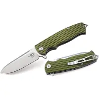 Bestech Zakmes Grampus - 89mm - D2 Staal - Beige