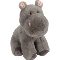 Ciuciubabka Knuffeldier Nijlpaard Olly - zachte pluche stof - wilde dieren knuffels - grijs - 24 cm