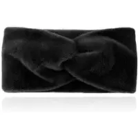 LGT JWLS Zachte Gebreide Hoofdband met Vachtachtige Look - Heerlijk Zacht - Zwart