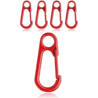 LGT JWLS Set van 5 Gekleurde Karabijnhaken - Rood