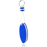 LGT JWLS Nautische Stijl Sleutelhanger - Blijft Drijven - Blauw - Label Vorm