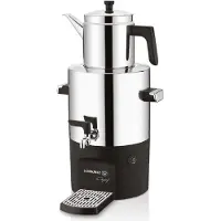 Korkmaz Çayşef Inox - Elektrische Theepot - Turkse Theepot - Samovar - Ideaal voor Kantoren en kantoorkeuken - 35 glazen thee