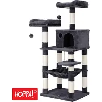 Hoppa! Songmics Xxl Kattenboom - Krabpaal - Rookgrijs - Mdf/pluche/sisal