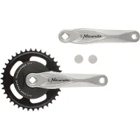 Miranda Crankstel 38T - Aluminium - 170mm - Zwart - Voor stadsfietsen