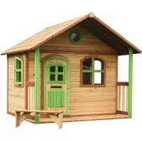 Axi Milan Speelhuis van FSC hout Speelhuisje voor de tuin / buiten in bruin & groen