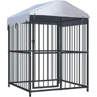 vidaXL Hondenkennel voor buiten met dak 120x120x150 cm
