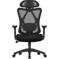 Hoppa! Songmics Ergonomische Bureaustoel, Computerstoel, Gaasstoel, Verstelbare Lendensteun En Hoofdsteun, Maximale Belasting 150 Kg, In Hoogte