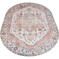 Veer Carpets Vloerkleed nora bruin ovaal 200 x 290 cm