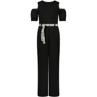 B.NOSY Meisjes jumpsuit - Mette - Zwart. Maat 134