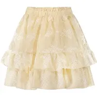Le Chic Meisjes rok chiffon - Tamar - Licht cappuccino. Maat: 110