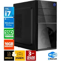 Screenon Intel Compleet PC | Intel Core i7 | 16 GB DDR4 | 1 TB SSD - NVMe | Windows 11 Pro + WiFi & Bluetooth