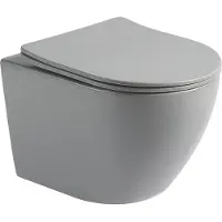Guido Gusto Hangend toilet Pietro randloos inclusief softclose zitting mat grijs 49x37x37cm