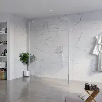FortiFura Galeria Vrijstaande Inloopdouche - 140x200cm - Helder - antikalk - 8mm veiligheidsglas - 2 zijwanden 40cm - wandsteunen en hoekprofielen - Chroom SW927766 2x/SW797916/SW797911 2x/SW358024 2x