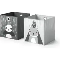 Vicco Opvouwbare box – 30 x 30 cm Set van 2 Donkergrijs