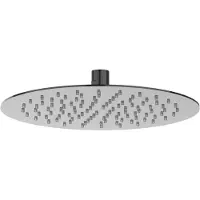 Ivy Aia Hoofddouche Slim 25 cm Anti-Kalk Nozzels Eco-Air Zwart Chroom PVD