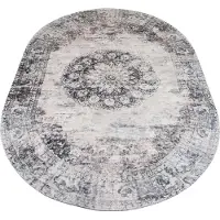 Veer Carpets Vloerkleed viola antraciet ovaal 200 x 290 cm