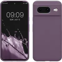 Kwmobile telefoonhoesje geschikt voor Google Pixel 8 - Hoesje met siliconen coating - Smartphone case in Bleke iris