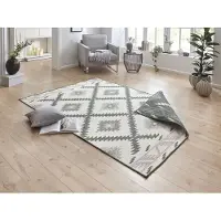 Flycarpets Omkeerbaar Vloerkleed - Binnen & Buitenkleed Malibu- Groen / Creme - 200x290 cm