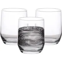 LAV Waterglazen tumblers Elvia - transparant glas - 6x stuks - 315 ml - drinkglazen/sapglazen