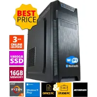 Screenon Budget Office PC - Ryzen 5 - 1TB NVMe SSD - 16GB RAM - Radeon Vega 7 + WiFi & Bluetooth - Plug & Play Zakelijke Desktop
