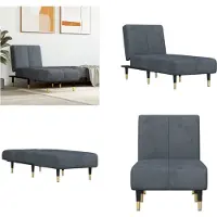 vidaXL Chaise longue fluweel donkergrijs