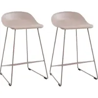 Bronx71 Scandinavische Barkruk Ellen taupe 66cm - Barkrukken set van 2 - barstoel