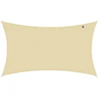 Kopu schaduwdoek rechthoek 280 gram waterdoorlatend 4x5 m creme
