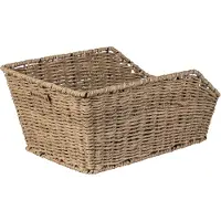 Basil Cento Rattan Look Fietsmand - Achter - Kunststof rotan - Seagrass