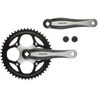 Miranda crankstel 48t 1+ voor 3/32" ketting aluminium zwart