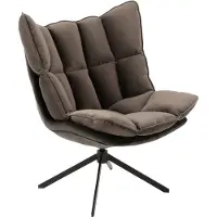 J-Line Stoel Relax Kussen Op Frame Textiel/Metaal Grijs