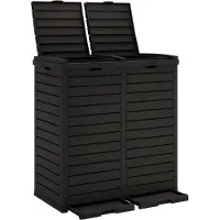 vidaXL Vuilnisbak voor tuin 78x41x86 cm polypropeen zwart